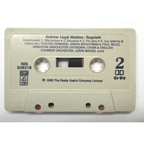 Requiem Andrew Lloyd Webber Cassette Tape 1985 Placido Domingo Lorin Maazel - Picture 5 of 6